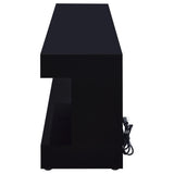 Mallory Black High Gloss TV Stand Fireplace Console Bluetooth Speaker from Coaster - Luna Furniture