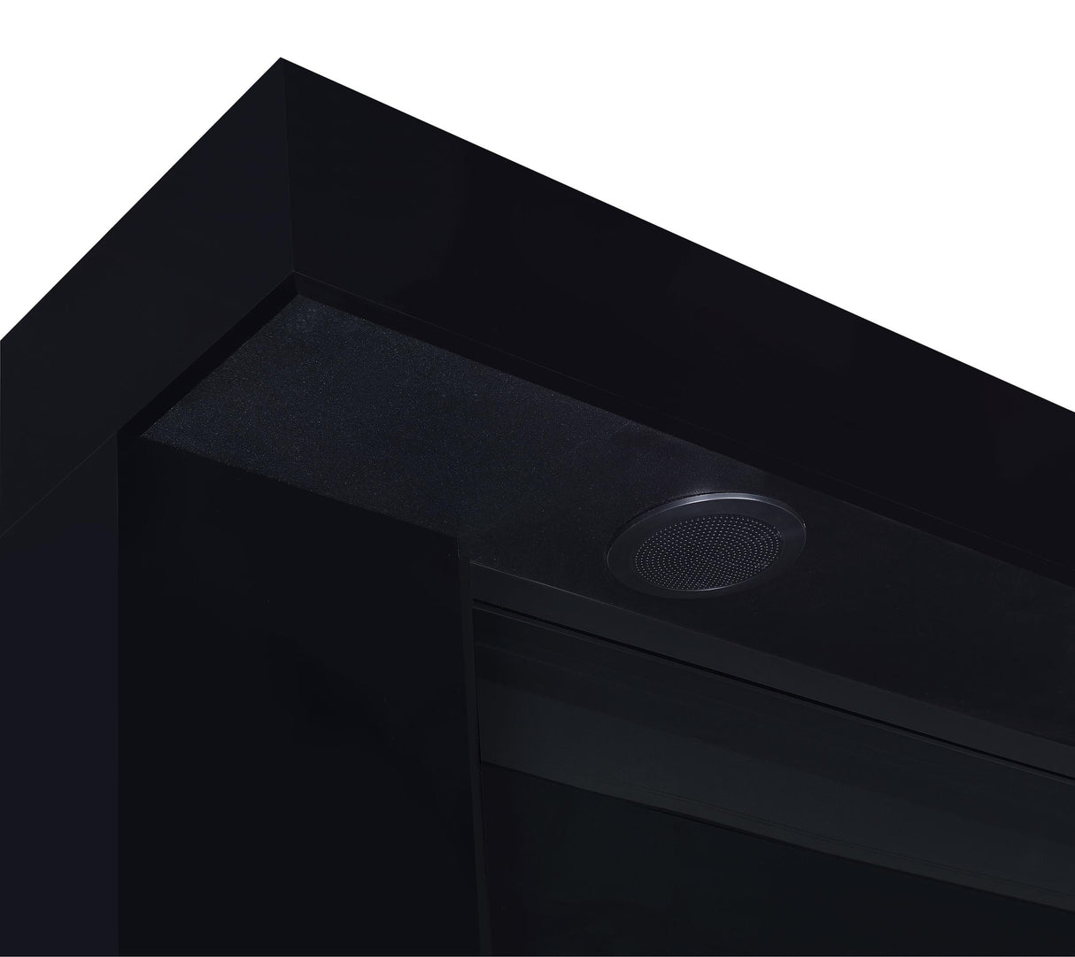 Mallory Black High Gloss TV Stand Fireplace Console Bluetooth Speaker from Coaster - Luna Furniture