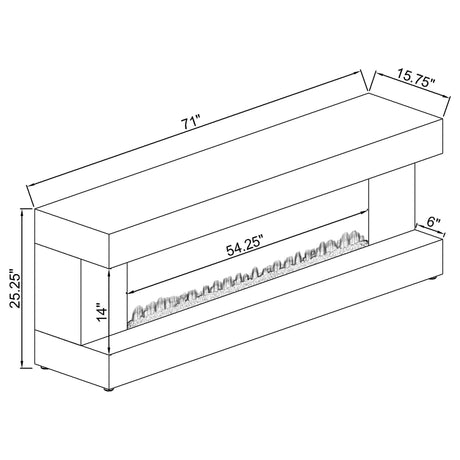 Mallory Black High Gloss TV Stand Fireplace Console Bluetooth Speaker from Coaster - Luna Furniture