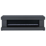 Mallory Gray High Gloss TV Stand Fireplace Console Bluetooth Speaker from Coaster - Luna Furniture