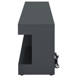 Mallory Gray High Gloss TV Stand Fireplace Console Bluetooth Speaker from Coaster - Luna Furniture