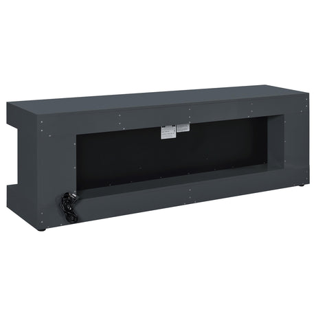 Mallory Gray High Gloss TV Stand Fireplace Console Bluetooth Speaker from Coaster - Luna Furniture