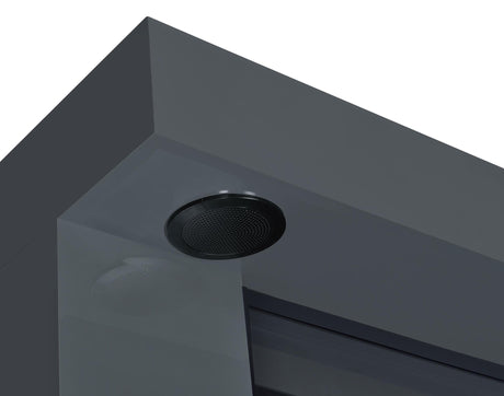 Mallory Gray High Gloss TV Stand Fireplace Console Bluetooth Speaker from Coaster - Luna Furniture