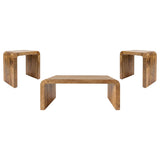 Booker Natural 3-Piece Mango Wood Coffee and End Table Set