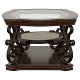 Laney Dark Merlot 2-Piece Glass Top Coffee and End Table Set from Coaster - Luna Furniture