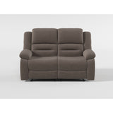 Jarita Chocolate Double Reclining Loveseat from Homelegance - Luna Furniture