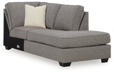 Ferne-Pike Charcoal Right-Arm Facing Corner Chaise from Ashley Furniture - Luna Furniture