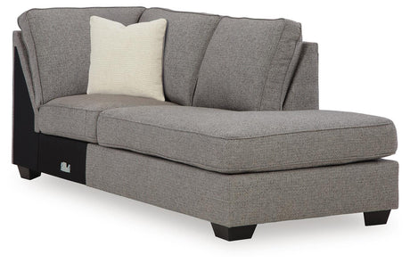 Ferne-Pike Charcoal Right-Arm Facing Corner Chaise from Ashley Furniture - Luna Furniture