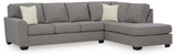Ferne-Pike Charcoal 2-Piece Sectional with Chaise from Ashley Furniture - Luna Furniture