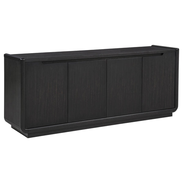 Leandro Burnished Black 72-inch 4-door TV Stand Media Console