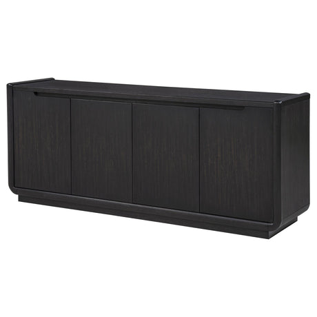 Leandro Burnished Black 72-inch 4-door TV Stand Media Console from Coaster - Luna Furniture