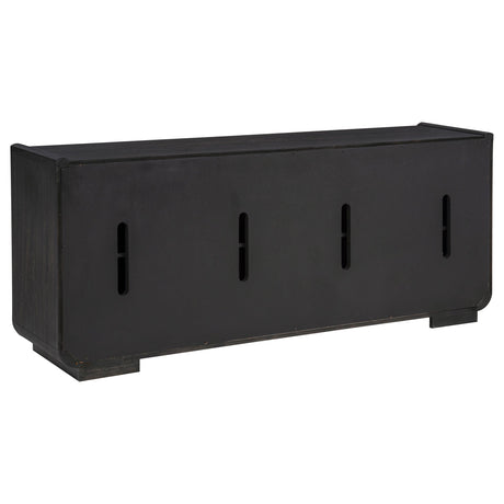 Leandro Burnished Black 72-inch 4-door TV Stand Media Console from Coaster - Luna Furniture
