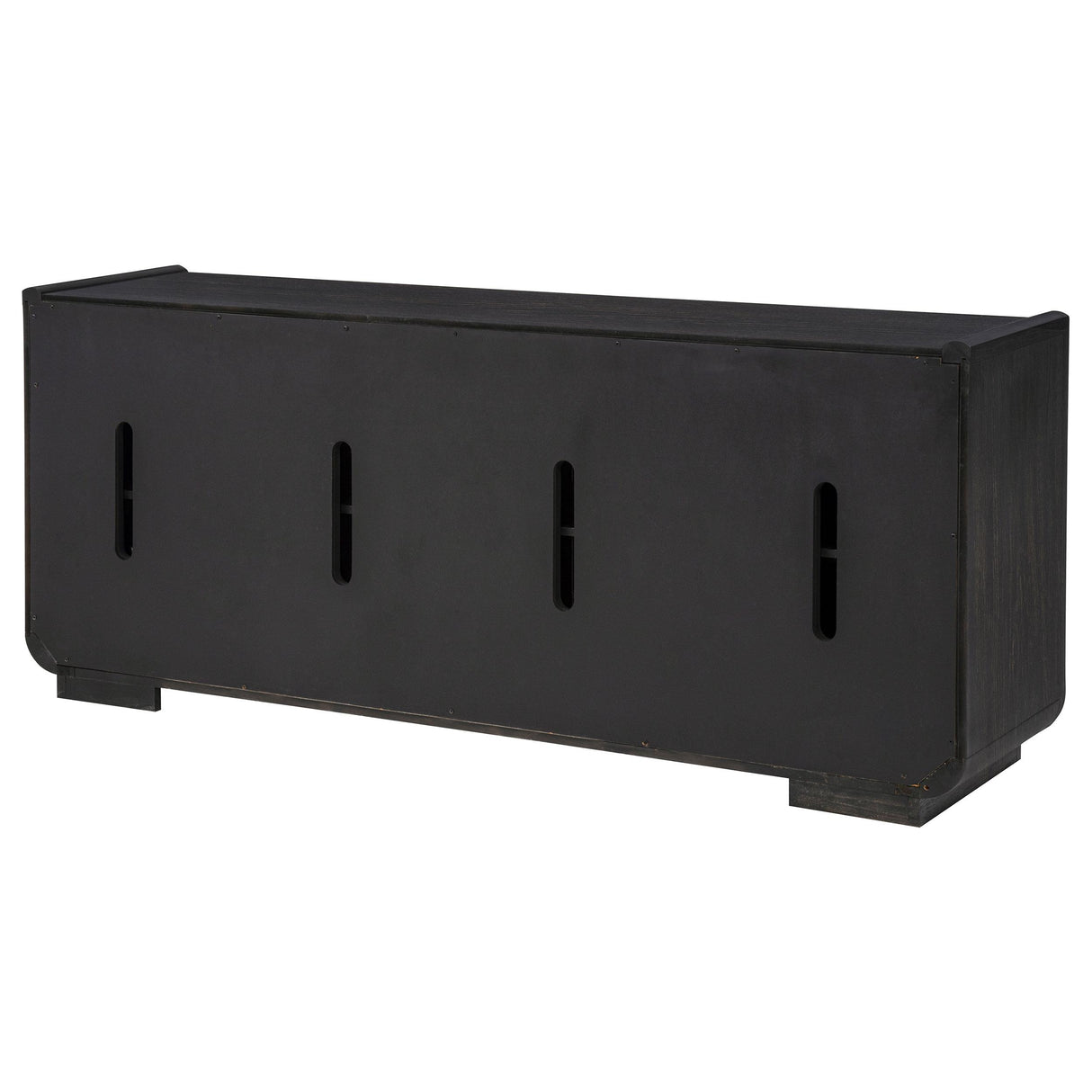 Leandro Burnished Black 72-inch 4-door TV Stand Media Console from Coaster - Luna Furniture