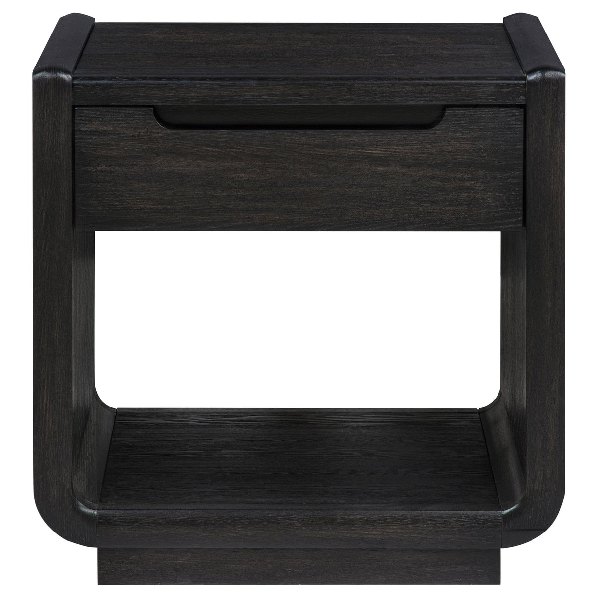 Leandro Burnished Black 1-drawer Wood Occasional Side End Table from Coaster - Luna Furniture