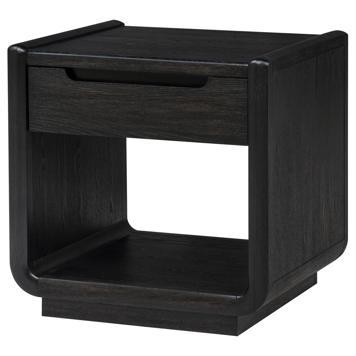 Leandro Burnished Black 1-drawer Wood Occasional Side End Table from Coaster - Luna Furniture