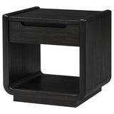 Leandro Burnished Black 1-drawer Wood Occasional Side End Table from Coaster - Luna Furniture