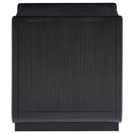 Leandro Burnished Black 1-drawer Wood Occasional Side End Table from Coaster - Luna Furniture