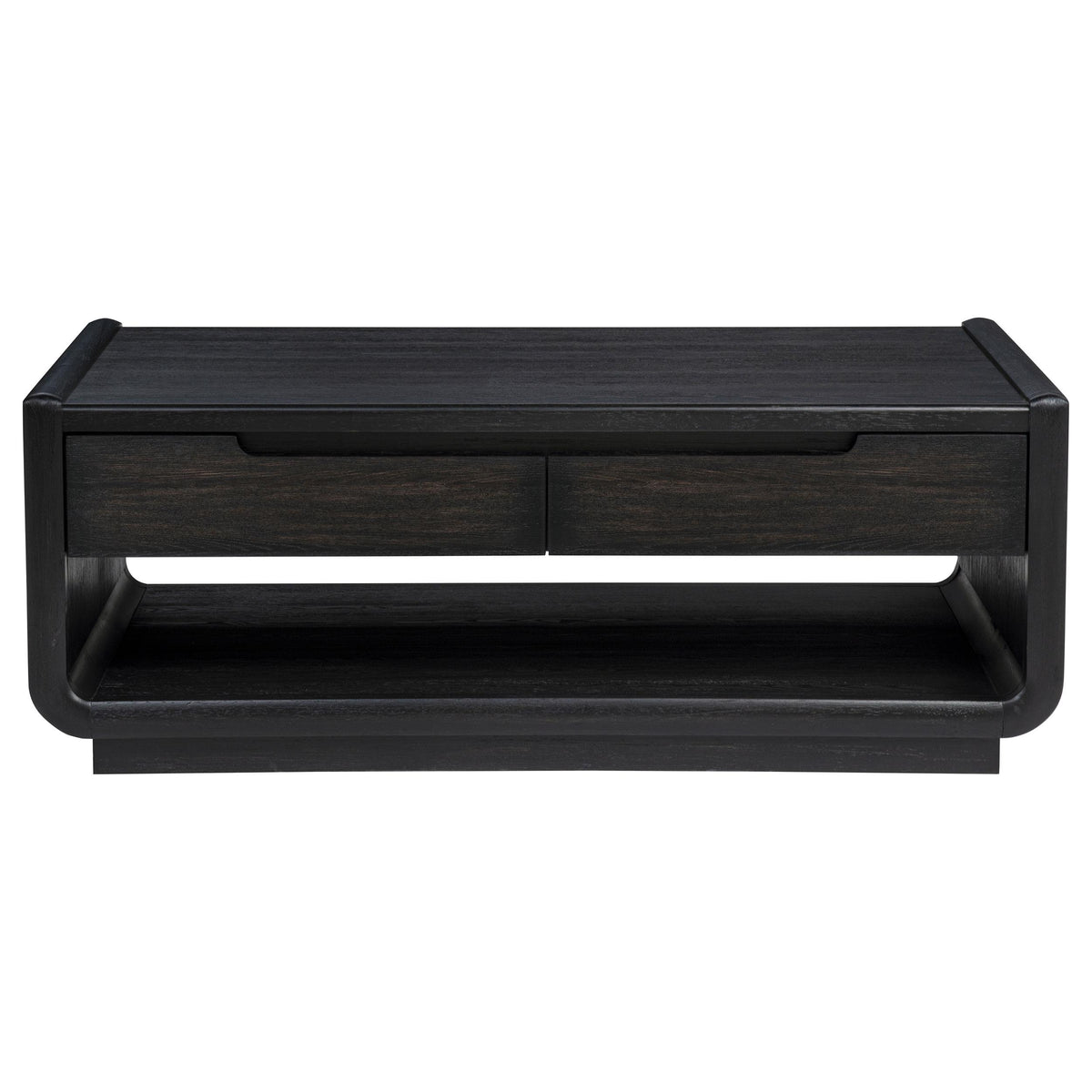Leandro Burnished Black 2-piece Wood Coffee and End Table Set from Coaster - Luna Furniture