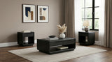 Leandro Burnished Black 3-piece Wood Coffee and End Table Set from Coaster - Luna Furniture