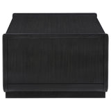 Leandro Burnished Black 2-drawer Wood Cocktail Coffee Table from Coaster - Luna Furniture