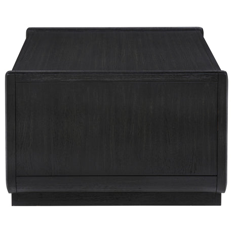 Leandro Burnished Black 2-drawer Wood Cocktail Coffee Table from Coaster - Luna Furniture