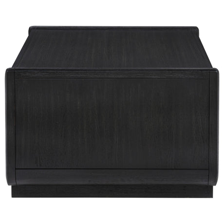 Leandro Burnished Black 2-drawer Wood Cocktail Coffee Table from Coaster - Luna Furniture