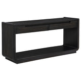 Leandro Burnished Black 2-drawer Entryway Sofa Console Table from Coaster - Luna Furniture