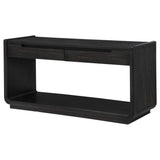 Leandro Burnished Black 2-drawer Entryway Sofa Console Table from Coaster - Luna Furniture
