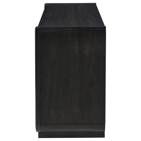 Leandro Burnished Black 2-drawer Entryway Sofa Console Table from Coaster - Luna Furniture