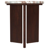Jenna Brown 2-piece Round Marble Top Coffee Table Set from Coaster - Luna Furniture