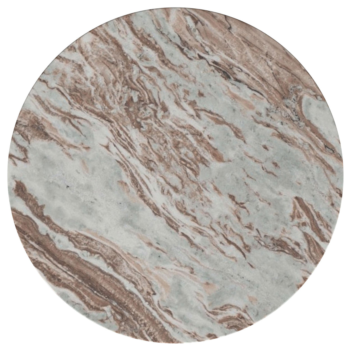 Jenna Brown 2-piece Round Marble Top Coffee Table Set from Coaster - Luna Furniture