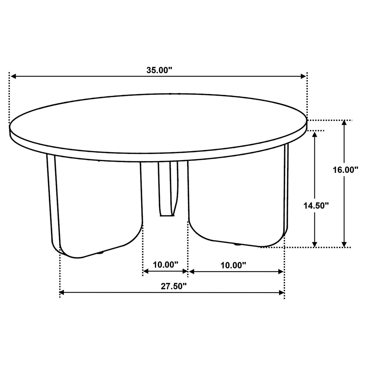 Jenna Brown 2-piece Round Marble Top Coffee Table Set from Coaster - Luna Furniture