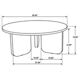 Jenna Brown 2-piece Round Marble Top Coffee Table Set from Coaster - Luna Furniture