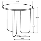 Jenna Brown 3-piece Round Marble Top Coffee Table Set from Coaster - Luna Furniture