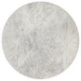 Haven Black Round Genuine White Marble Top Coffee Table from Coaster - Luna Furniture