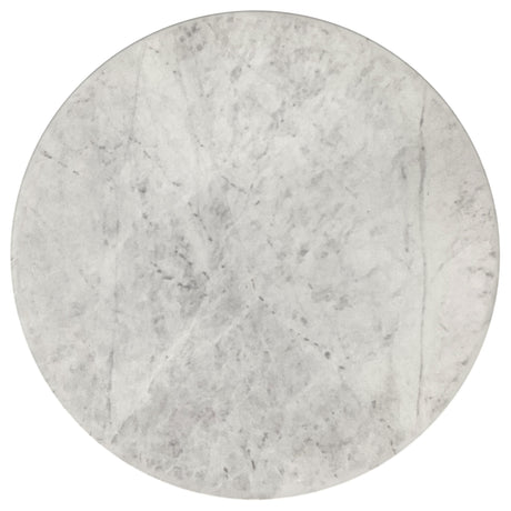 Haven Black Round Genuine White Marble Top Coffee Table from Coaster - Luna Furniture