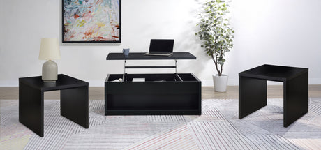 Knapp Black 3-piece Lift Top Coffee Table Set from Coaster - Luna Furniture