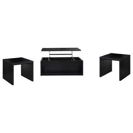 Knapp Black 3-piece Lift Top Coffee Table Set from Coaster - Luna Furniture
