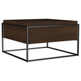 Fulton Dark Brown 30-inch Square Mango Wood Coffee Table from Coaster - Luna Furniture