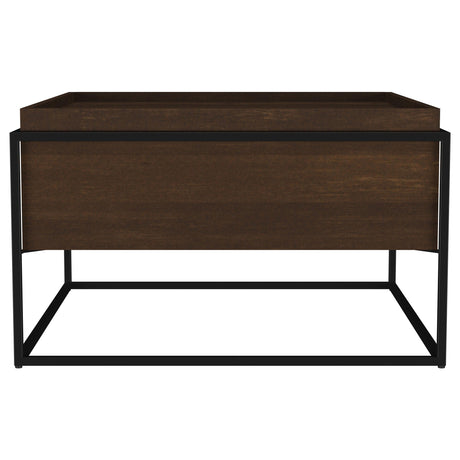 Fulton Dark Brown 30-inch Square Mango Wood Coffee Table from Coaster - Luna Furniture