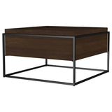 Fulton Dark Brown 30-inch Square Mango Wood Coffee Table from Coaster - Luna Furniture