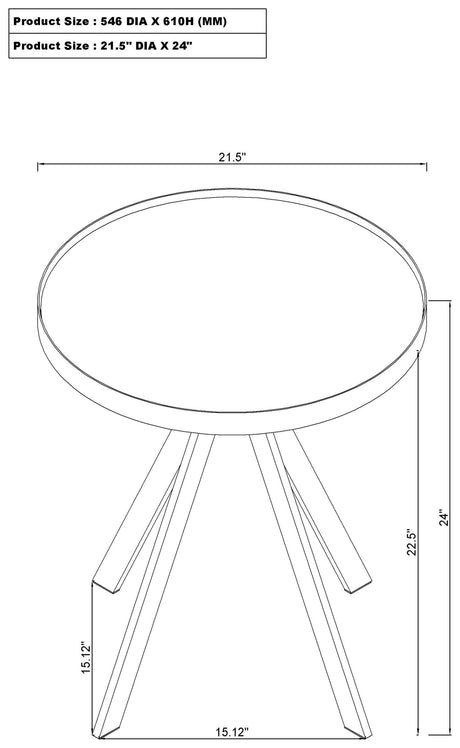 Briggs Black 3-Piece Round Coffee and End Table Set from Coaster - Luna Furniture