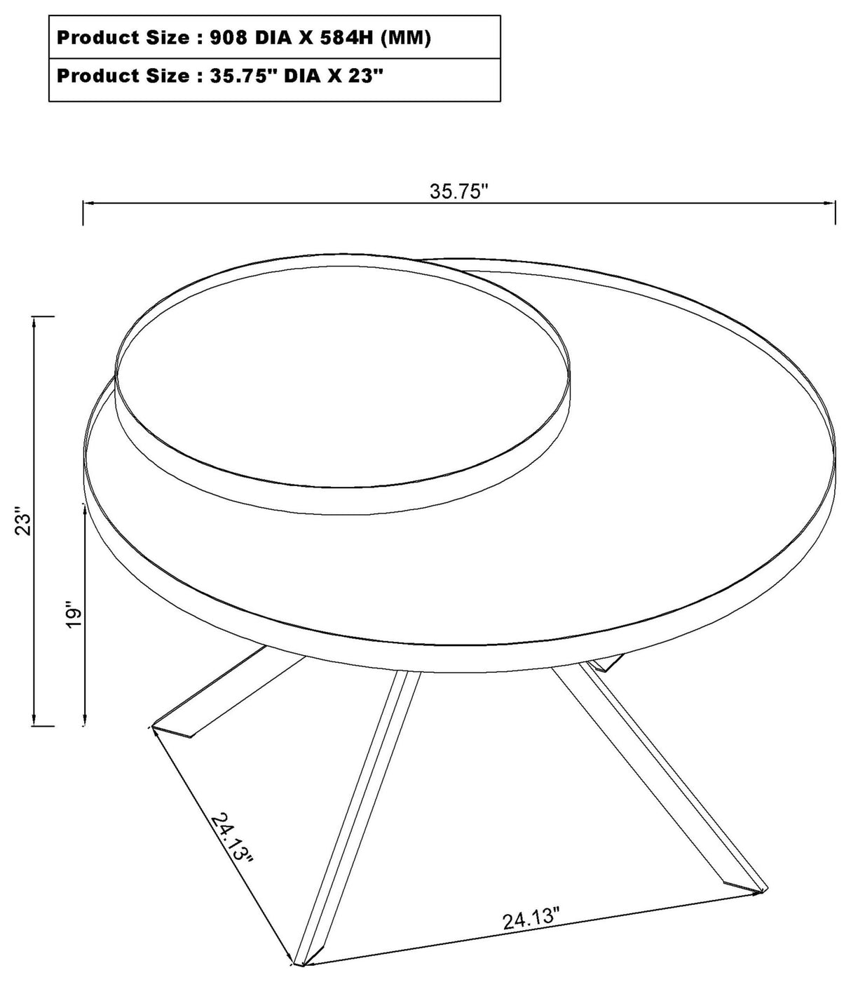 Briggs Black 3-Piece Round Coffee and End Table Set from Coaster - Luna Furniture
