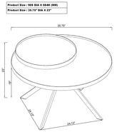 Briggs Black 3-Piece Round Coffee and End Table Set from Coaster - Luna Furniture