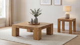 Butte Natural 2-Piece Mango Wood Coffee and End Table Set