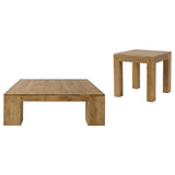 Butte Natural 2-Piece Mango Wood Coffee and End Table Set