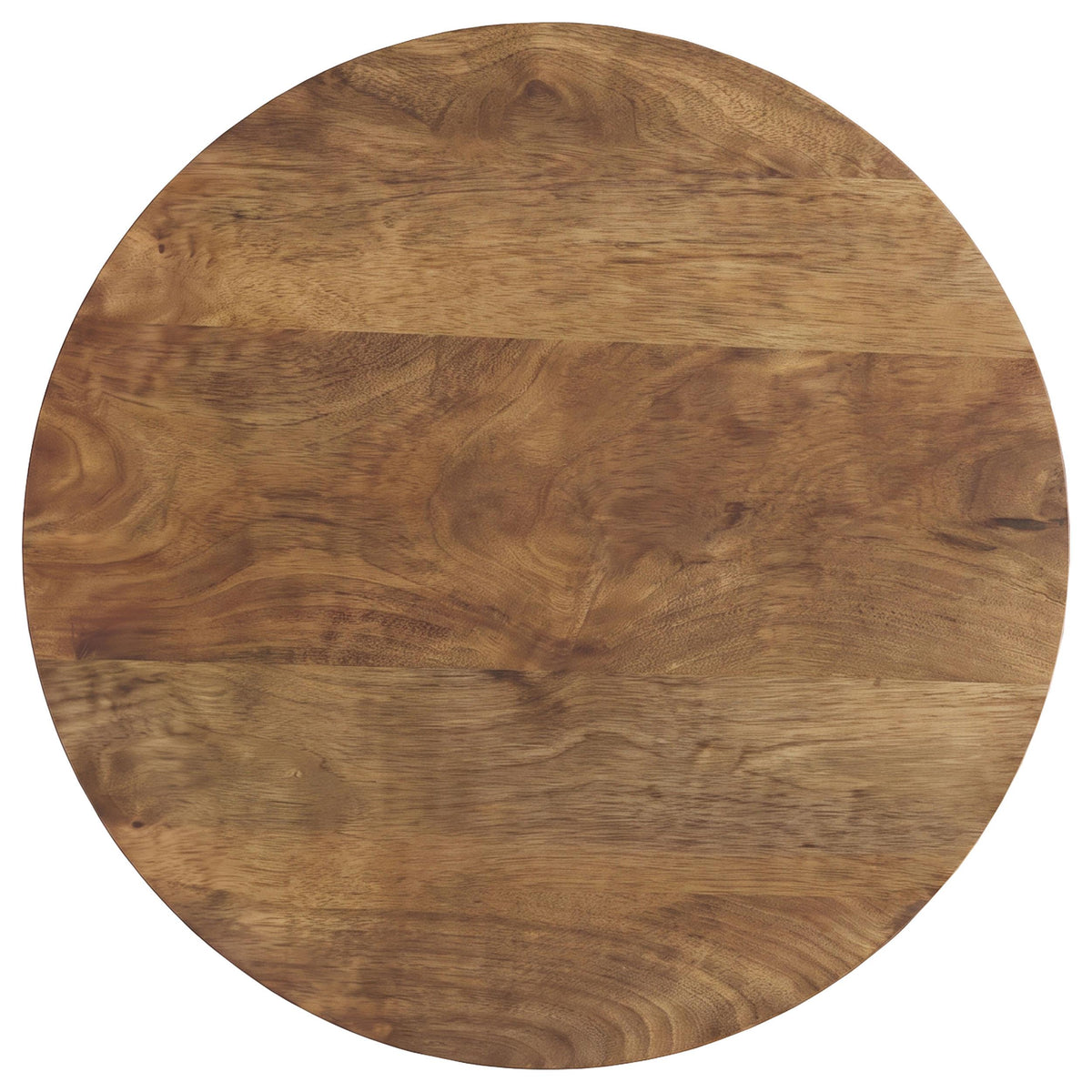 Coffey Light Brown Round Mango Wood End Table
