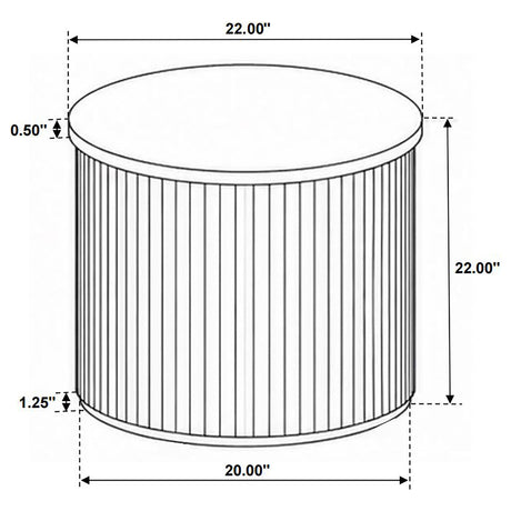 Coffey Light Brown Round Mango Wood End Table from Coaster - Luna Furniture