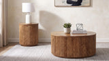 Coffey Light Brown 2-Piece Round Coffee and End Table Set