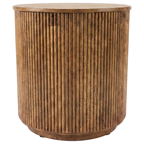 Coffey Light Brown 3-Piece Round Coffee and End Table Set from Coaster - Luna Furniture